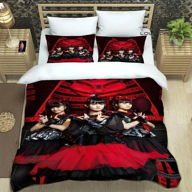 Babymetal Bettwäscheset mit Grafikprint, rot, aus Mikrofaser, B/H: 70 x 133 cm - Bild 1
