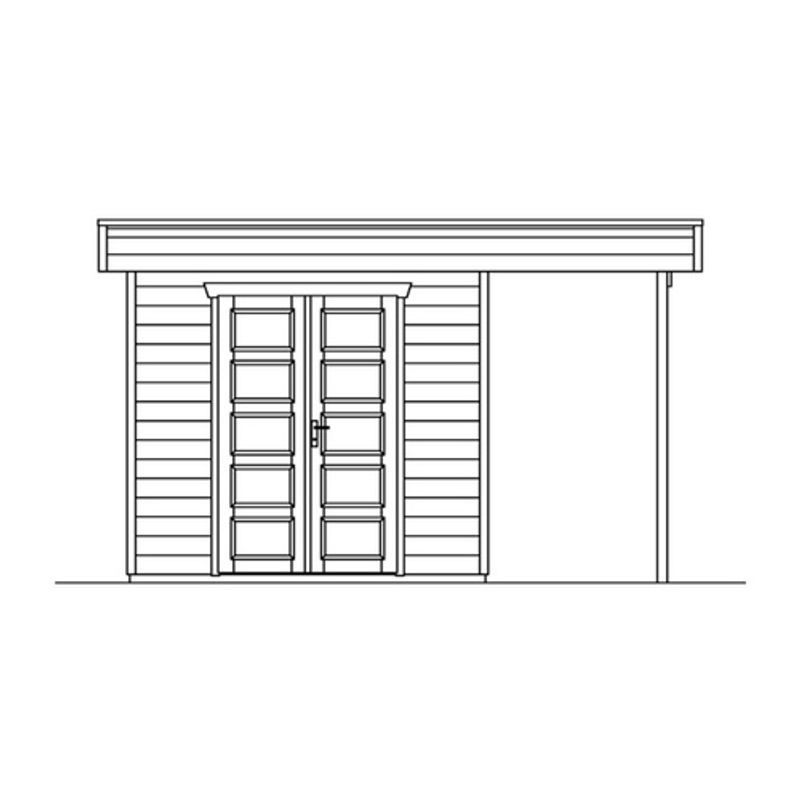 SKANHOLZ Gartenhaus Venlo aus Holz in Beige, B/H/T: 420 x 255 x 250 cm - Bild 2