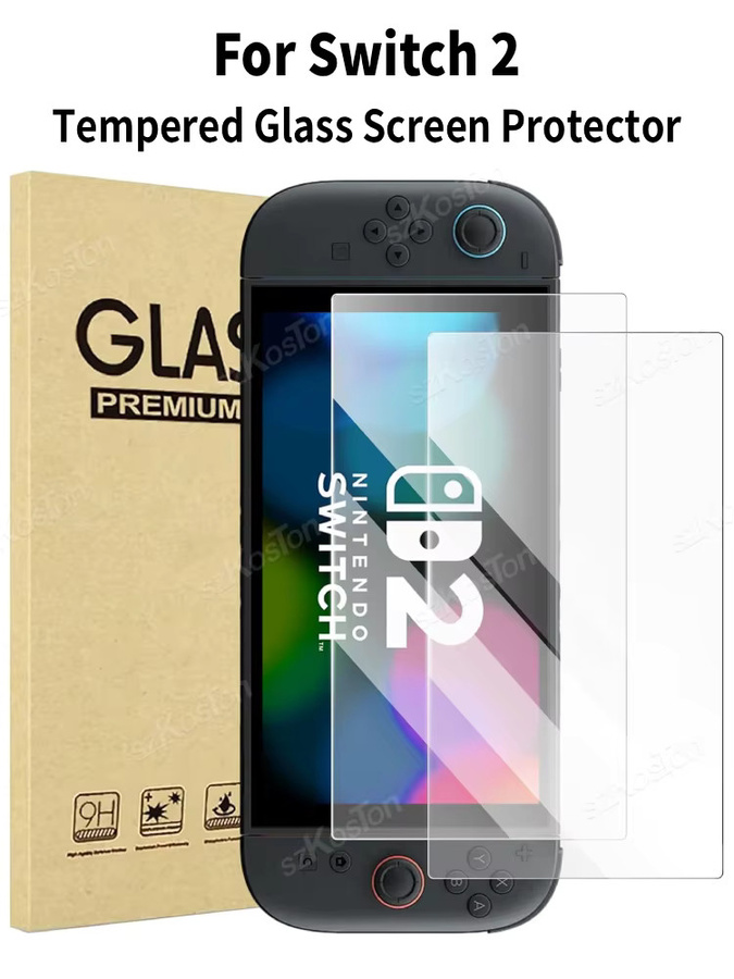 Nintendo Switch 2 Displayschutzfolie aus gehärtetem Glas, transparent, kratzfest, HD-Schutzfolie für dein Spiele-Zubehör - Bild 5