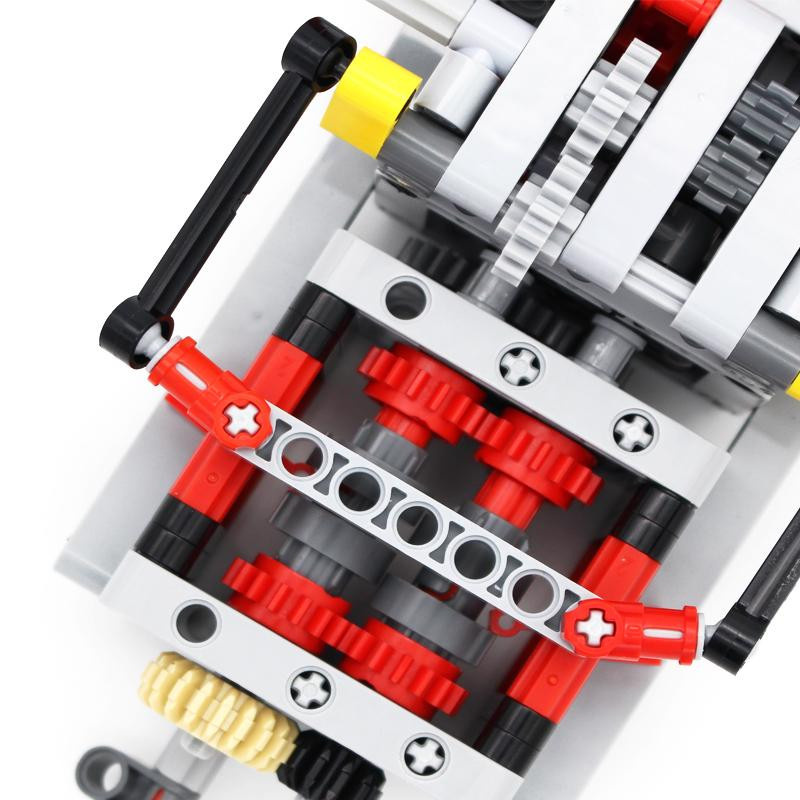 Yiran toy Elektrotechnik Mechanischer Motor Bausteine 8-Gang-Getriebe ab 14 Jahren - Bild 4
