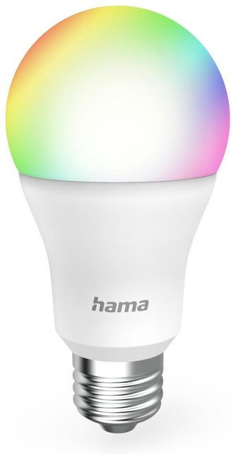 Hama Smarte WLAN-LED-Lampe E27 RGBW, dimmbar, Multicolour, 9W - Bild 1