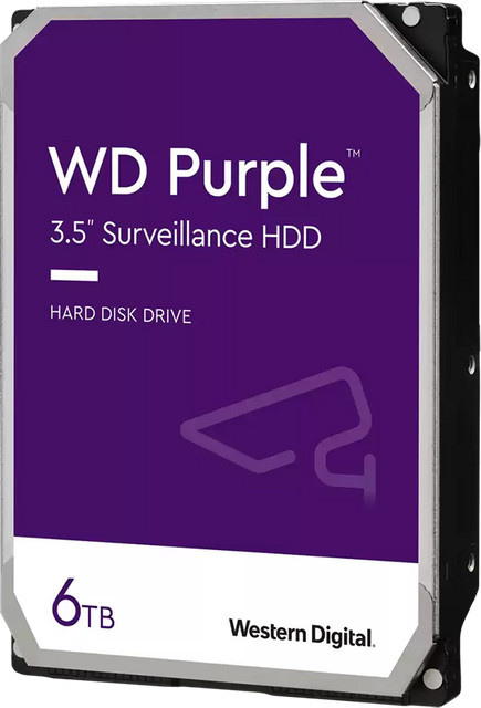 Western Digital Purple WD64PURZ HDD Festplatte 6TB SATA 3.5 Zoll 5400 U/min - Bild 1