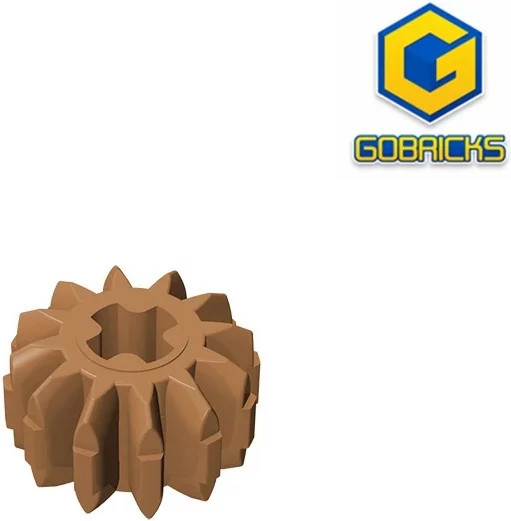 Gobricks GDS-1102 Technik, Zahnrad, 12 Zähne, doppelte Abschrägung, Zubehör - Bild 1