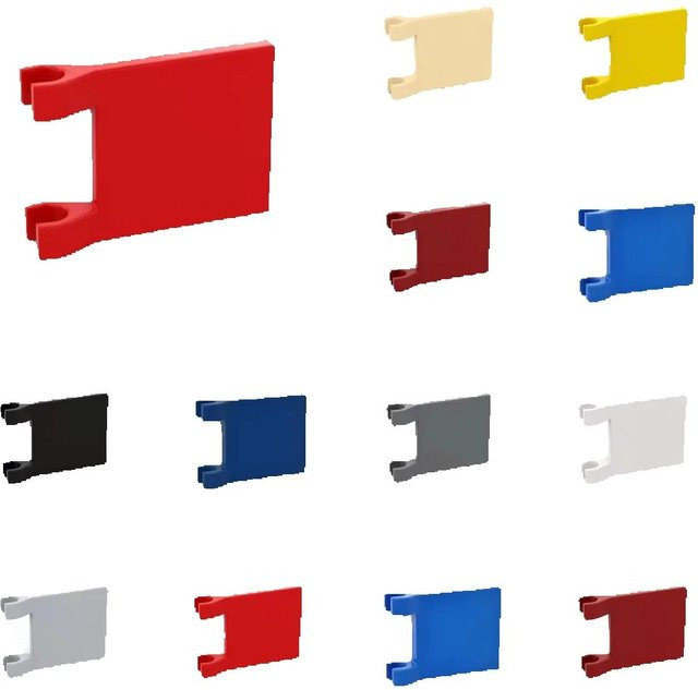 alibricks Flagge 2x2 quadratische Bausteine, 50-teiliges Set, Zubehör - Bild 1