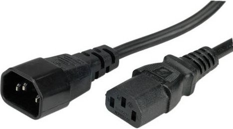 Bachmann Kaltgeräte-Kabel IEC320 C13-C14 in Schwarz, Länge: 2,5 m, H05VV-F 3G1,0mm - Bild 1