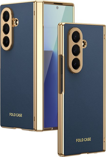 Luxus Leder Schutzhülle für Samsung Galaxy Z Fold 7 6 5 4 3 in Grün oder Blau - Bild 1