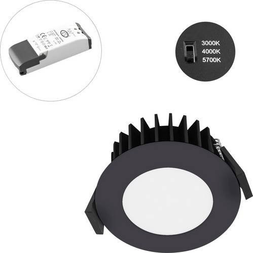 EVN L54N101625 LED-Einbaustrahler in Schwarz oder Grau für Wohnzimmer und Home Office - Bild 1