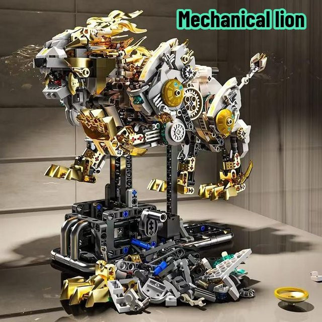 Fashnics Mechanischer Dinosaurier Gottesanbeterin Walhai Pferd Bausteine, mit Leuchtsteinen, ab 14 Jahren - Bild 1