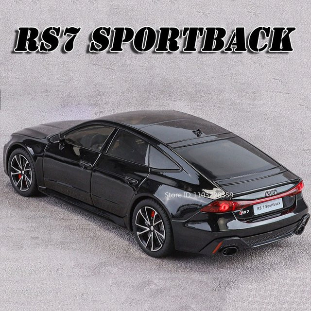 RMZ city RS7 R8 V10 PLUS Miniaturmodell Spielzeugauto, 1:24, Metall, mit Licht und Sound - Bild 1