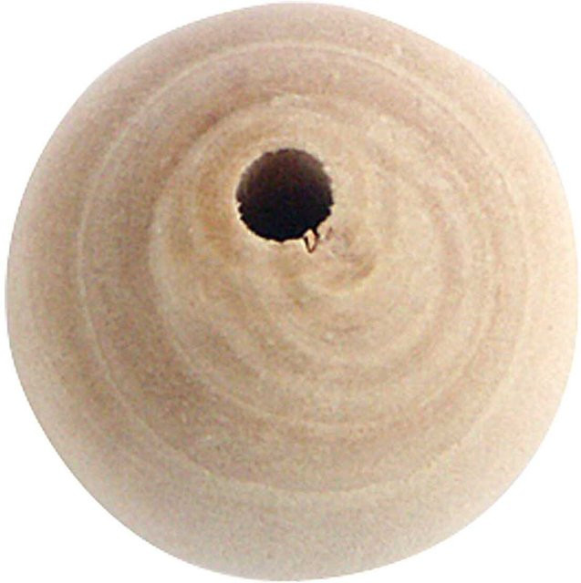 Rico Design Holzkugeln gebohrt, beige, 15 Stück, Durchmesser: 25 mm - Bild 1