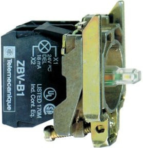 Schneider Electric Hilfsschalterblock 1S 1Ö mit LED-Modul in Weiß 24V ZB4BW0B15 - Bild 1