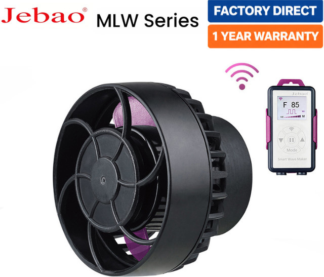 Jebao Jecod MLW Serie Smart Wellenmacher Strömungspumpe für das Aquarium mit WiFi LCD-Controller, Schwarz - Bild 1