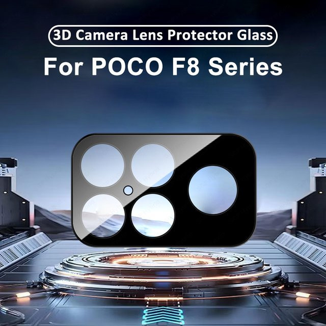 Xiaomi Kamera Schutz Abdeckung aus gehärtetem Glas für POCO F8 Ultra 5G und POCO F8 Pro 3D HD Objektivschutz - Bild 1