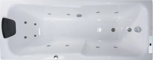 Basera Indoor Whirlpool Badewanne Bali Premium in Hochglanz Weiß, B/T: 180 x 75 cm - Bild 1