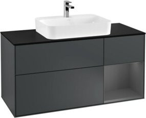 V&B Waschtischunterschrank Finion in matt blau lackiert, Breite: 120 cm, Tiefe: 50,1 cm, Höhe: 50,1 cm - Bild 1