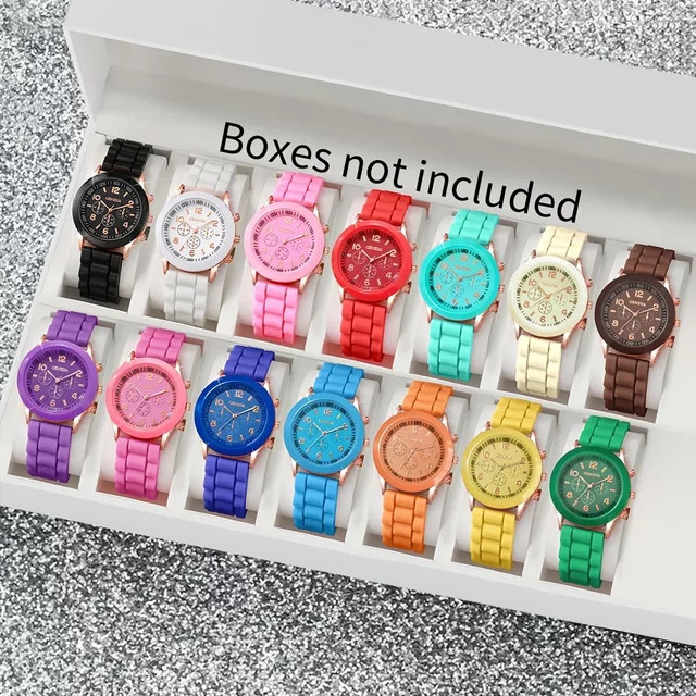 RUNERR Uhren-Set, Digitaluhr, Quarz, Silikonarmband, Damen, Bunt - Bild 1