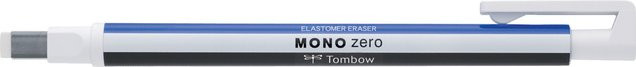 Tombow MONO Zero Radierstift mit eckiger Spitze in Blau, Weiß und Schwarz - Bild 1