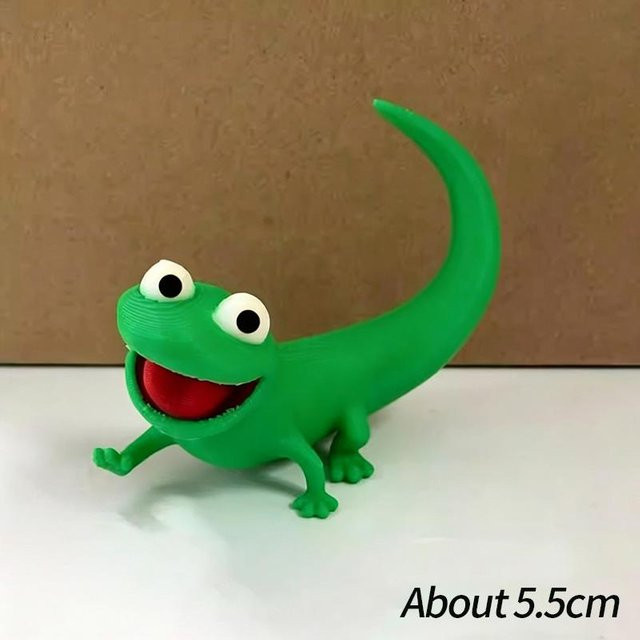 Grüne Echse Tom Figur, Puppe, Grün, Kunststoff - Bild 1