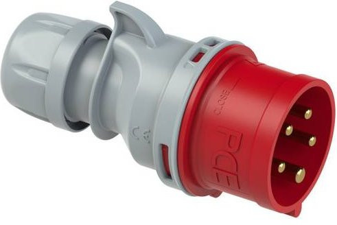 PCE CEE Stecker 16 A 5polig 400 V in Rot - Bild 1