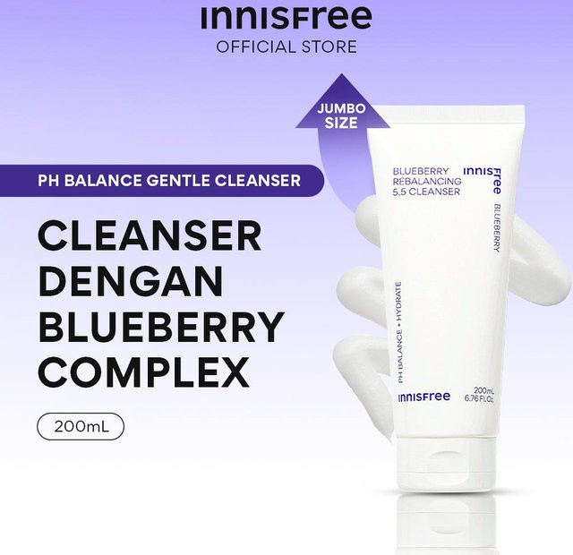Innisfree Blueberry Rebalancing 5.5 Cleanser, 100 ml, Gesichtspflege mit Blaubeere und Allantoin - Bild 1