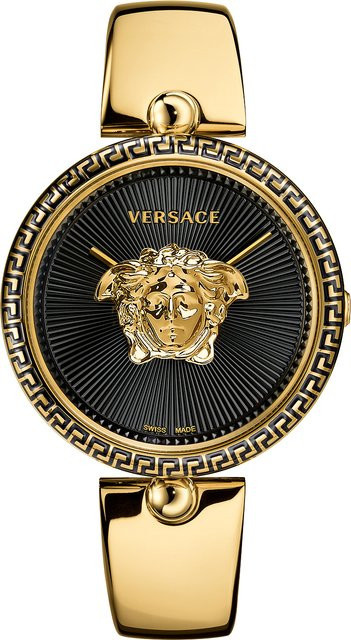 Versace Damenuhr, Quarz, Edelstahl, Schwarz, 39 mm, 5 ATM - Bild 1