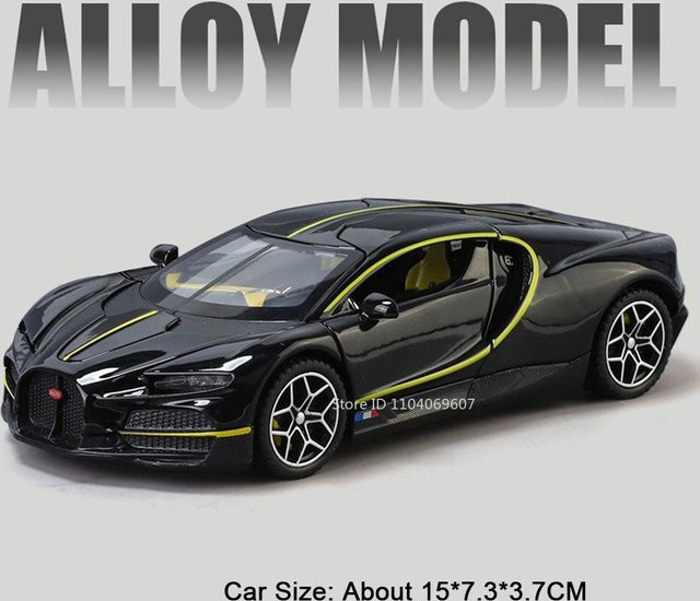 Linyi toy car Chiron Tourbillon Miniatur Legierung Druckguss Auto Modell, 1:32, mit Licht und Sound, ab 14 Jahren - Bild 1