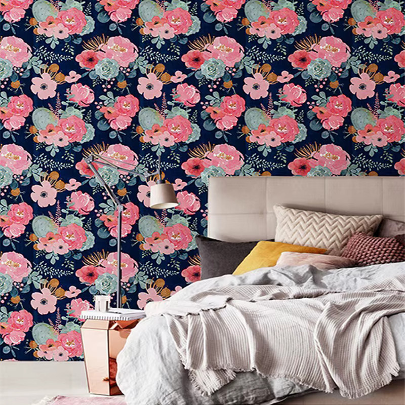 Selbstklebende Blumen Tapete von KALYNN aus wasserfestem Vinyl in Multicolour, B: 100 cm, H: 45 cm - Bild 2