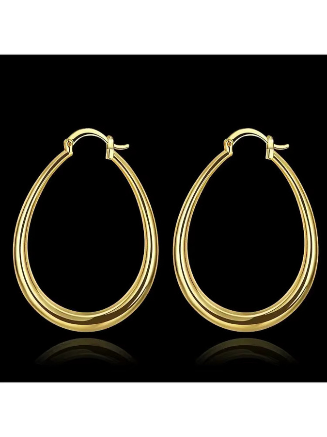Creolen 925 Silber, Gold, Damen - Bild 3