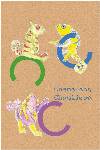 Komar Wandbild ABC Animal C Paper Poster, Mehrfarbig, Breite: 30 cm, Höhe: 40 cm - Bild 1