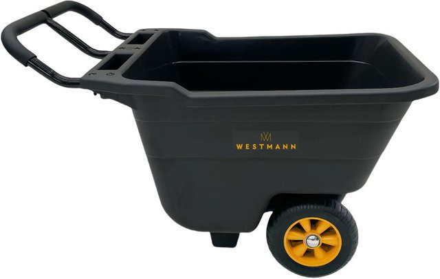 Westmann Schubkarre Prakta S Schwarz mit 90 L Volumen und Kippfunktion, B/H/T: 55,5 x 67 x 98,5 cm - Bild 1