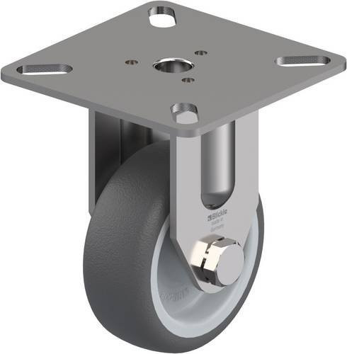 Blickle Bockrolle BPXA-PATH 50G aus Edelstahl und Kunststoff, Farbe Grau, Rad-Durchmesser: 50 mm, Tragfähigkeit: 75 kg - Bild 1