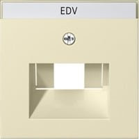 Gira Zentraleinsatz mit Abdeckung für Universal-Anschluss-Einheit und ISDN-Anschluss, Zentralplatte aus Kunststoff in Weiß oder Beige - Bild 1