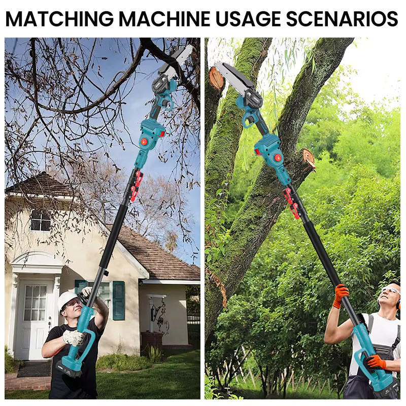 Bromose 2-in-1 Elektrische Gartensäge mit 6-Zoll-Minisäge und 2-Meter-Astschere für 21V Akku - Bild 4