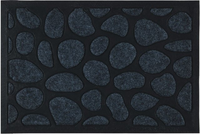 Mömax Fußmatte Stone in Schwarz und Grau, rutschfest und schmutzabweisend, B/T: 40 x 60 cm - Bild 1