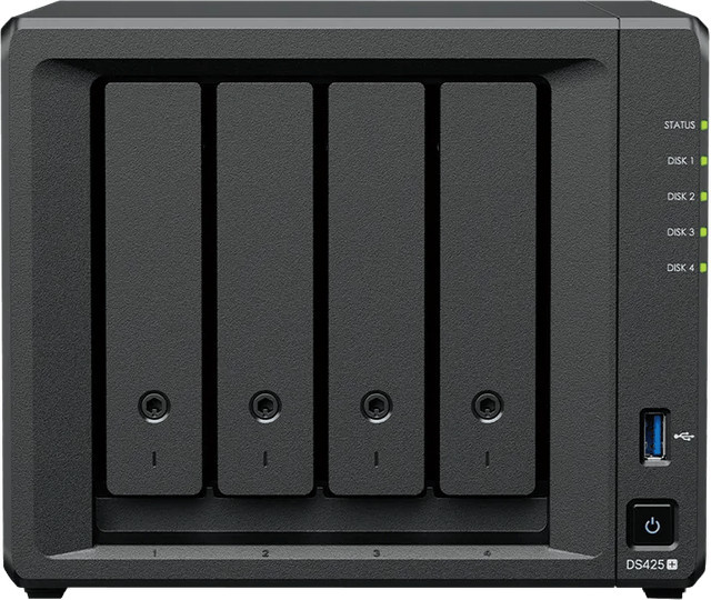 Synology DS425+ NAS-Server mit 4 Bays in Schwarz - Bild 1