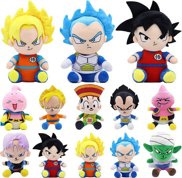 Bandai Dragon Ball Plüschtiere, Super Saiyan Goku Vegeta Piccolo Trunks Gohan, Stoffpuppen - Bild 1