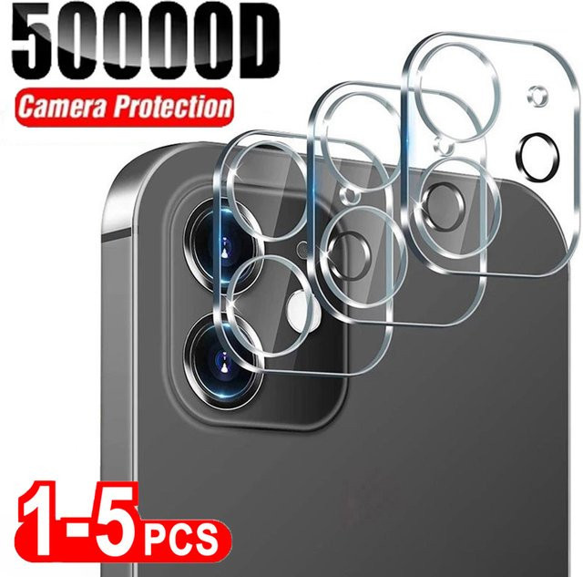 Kameraobjektivschutz aus gehärtetem Glas für Apple iPhone 16 Pro, 15 Pro Max, 14 Plus und 13 Mini, transparent - Bild 1