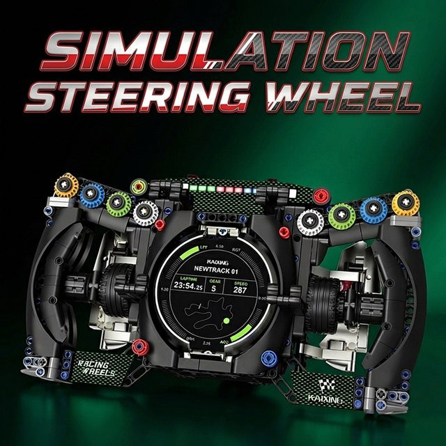 M MENBIS Simulations-Rennlenkrad Baukasten-Set, Supercar Modellbausatz - Bild 1