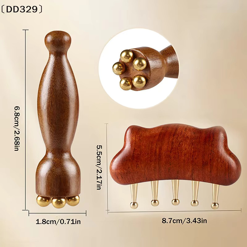 JETTING Gua Sha Massagegerät für Gesicht und Augen, Sandelholz - Bild 3