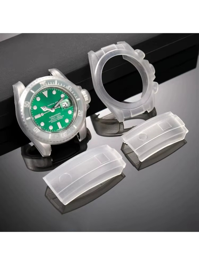 CAOWTAN Uhrenschutzhülle Silikon, transparent, weiß, für Rolex Water Ghost DayTona 40 mm - Bild 7