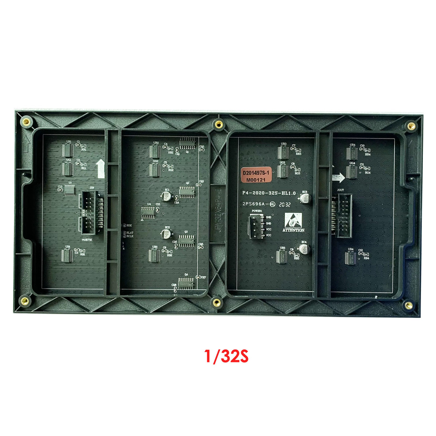LED-Matrix Modul HUB75 Indoor P4 mit SMD2121 und SMD2020 in Schwarz, Auflösung 256x128mm, 64x32 oder 32x64 Pixel - Bild 4