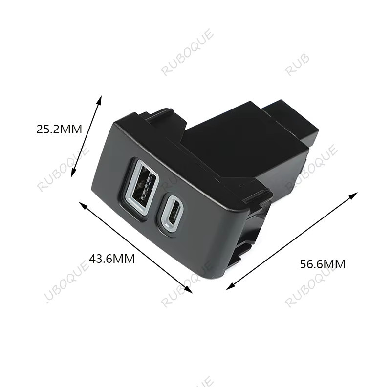 TRMODS USB-C PD Autoladegerät 12V 30W Typ C Power Adapter für Volkswagen Käfer in Schwarz - Bild 3