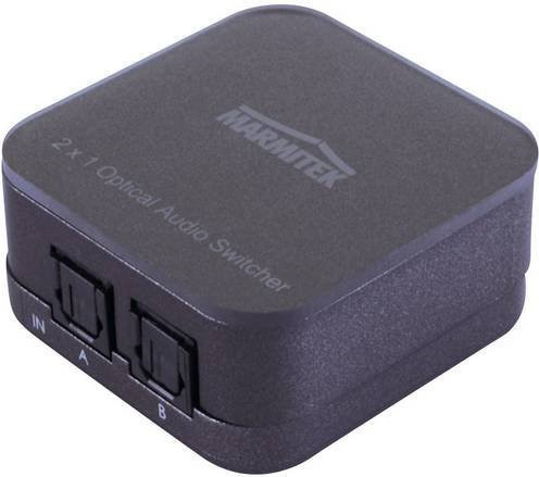 Marmitek Connect TS21 Toslink-Switch für optische Audio-Signale in Schwarz - Bild 1