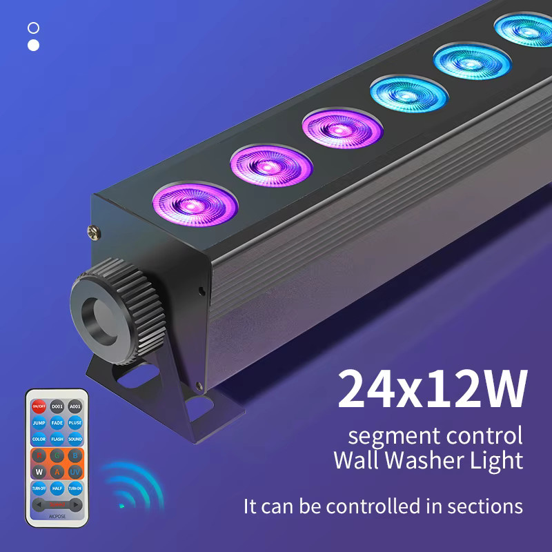 RGBW 4in1 LED Wall Wash Light Bar mit 24x12W für Bühne und Veranstaltungen in Schwarz - Bild 2