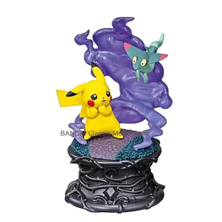 Bandai Pokemon Little Night Collection Anime Figuren aus PVC in Multicolor für Kinder mit Pikachu, Mimikyu, Mismagius, Gastly und Greavard - Bild 2