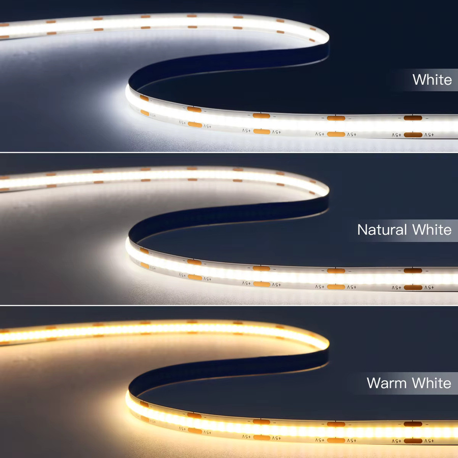 MALITAI Dimmbare USB 5V LED Unterschrankleuchte COB-Streifen mit Touch-Schalter in Warmweiß - Bild 3