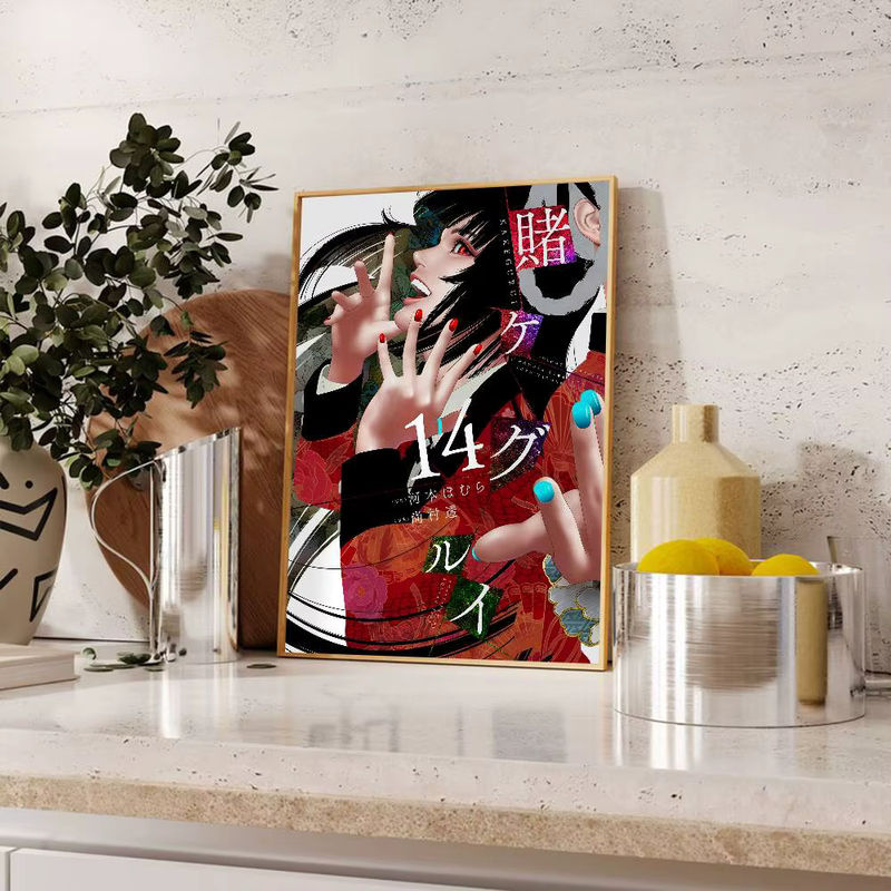 Anime Kakegurui Jabami Yumeko Wandkunst Poster, selbstklebender wasserfester Aufkleber, mehrfarbig, B/H: 15 x 10 cm - Bild 5