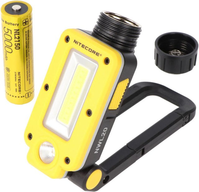 NiteCore NC-NWL20 NWL20 LED Arbeitsleuchte akkubetrieben in Gelb mit 600lm und Magnetfunktion - Bild 2