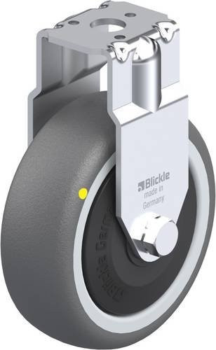 Blickle Bockrolle BRA-PATH 75KF-ELS in Grau mit Kunststoffrollen und 75 mm Rad-Durchmesser für eine Tragfähigkeit von max. 65 kg - Bild 1
