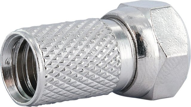 Schwaiger F-Stecker FST8004 531 in Silber, Durchmesser: 8 mm, 4 Stück - Bild 1